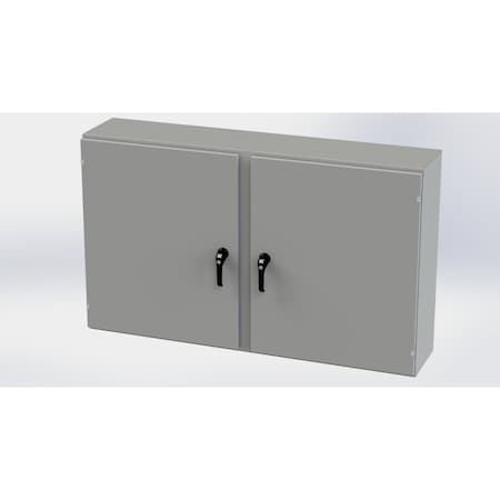 Saginaw Control & Engineering 3 Point Latch with Padlock/Keylock Handle Electrical Enclosures, 36 in H, 12 in D, 60 in W SCE-36EL6012WFLP